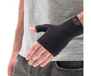 SOLIDEA Micromassage Gauntlet CCL2, Guanti a Compressione Terapeutici | Guanto Massaggio, Guanti Compressione per il Linfedema (Nero, M)