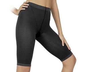 SOLIDEA Shorts Donna Silver Wave Strong Micromassaggiante | Shorts Donna Sportivi, Bermuda Donna, Pantaloncino Anticellulite (Nero, 52)