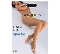 Solidea Collant 140 den NERO a punta aperta VENERE 140 OPEN TOE art. 0480A4 Size ML