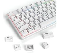 SOLIDEE 128 tasti PBT Japanese White Keycaps XDA Profile Keycap Set,tasti giapponesi in PBT,tasti XDA in profilo PBT per tastiere meccaniche con interruttori Cherry Gateron MX(White Japanese)