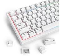 SOLIDEE 128 tasti PBT Minimalist White Keycaps XDA Profile Keycap Set,tasti giapponesi in PBT,tasti XDA in profilo PBT per tastiere meccaniche con interruttori Cherry Gateron MX(White English)