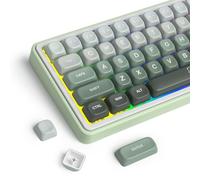 SOLIDEE 132 Tasti PBT Profilo MOA,5 Lati con Sublimazione a Colori,Set di Keycaps Personalizzati Green Gradient con Interruttori Cherry e Gateron MX per Tastiere Meccaniche da Gaming(Green Gradient)