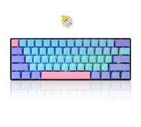 SOLIDEE 60% tastiera meccanica RGB cablata/bluetooth 5.0 tastiera a doppia modalità,tastiera da gioco meccanica retroilluminazione RGB,61 tastie hot swappable keyboard Interruttore giallo(61 Joker)