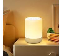 SOLIDEE LED Notturna, Lampada da Comodino Touch Dimmerabile, Modalità Luce Calda Gradiente di Sette Colori, Ricaricabile USB, Regalo per Bambini/Adulti