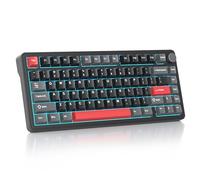 SOLIDEE tastiera gaming meccanica 75 percento con manopola,Bluetooth 5.0/2.4GHz/USB-C tastiera meccanica gasket,tastiera hot swappable South Facing Keycaps,RGB Retroilluminata per Win Mac(Shadow Red)