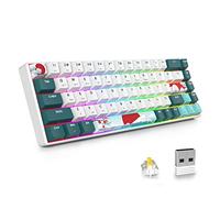 SOLIDEE tastiera meccanica RGB wireless 65%,tastiera Bluetooth 5.0/2.4Ghz/cablata a 3 modalità,68 tasti retroilluminazione RGB,mechanical keyboard hot swappable con Gateron Yellow Switchs(68 Forest)