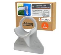 SOLIDfy® - Supporto per tubo flessibile in plastica per piscine Intex e Bestway, 26 mm - 38 mm, 1 pezzo, colore grigio