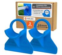 SOLIDfy® - Supporto per tubo flessibile in plastica per piscine Intex e Bestway, 26 mm - 38 mm, 2 pezzi, colore blu