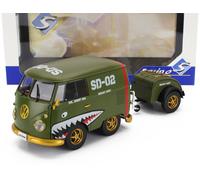 SOLIDO 1/18 FURGONE VOLKSWAGEN T1 VAN KOOL COMBI TRAILER 1950 MODELLINO STATICO