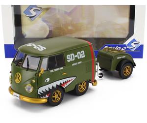SOLIDO 1/18 FURGONE VOLKSWAGEN T1 VAN KOOL COMBI TRAILER 1950 MODELLINO STATICO