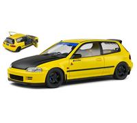 MODELLINO AUTO STATICO SOLIDO HONDA CIVIC EG6 SIR II SPOON 1991 GIALLO 1/18