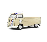 MODELLINO FURGONE STATICO DIECAST VOLKSWAGEN T1B PICK-UP HERBIE 1950 BEIGE 1/18