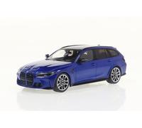 MODELLINO AUTO STATICO SOLIDO BMW 3-SERIE M3 COMPETITION G81 TOURING SW BLU 1/43