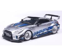 SOLIDO 1/43 NISSAN GT-R R35 LIBERTYWALK SILHOUETTE SILVER BLU MODELLINO AUTO