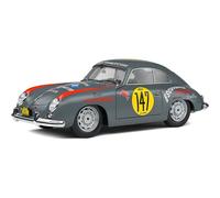 1:18 SOLIDO Porsche 356 Pre-A Coupe #147 Racing Panam 1954 Grey Red SL1802807