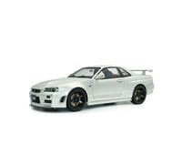 SOLIDO 1804312 MINIATURA NISSAN SKYLINE GT-R (BNR34) CON PARTI NISMO ARGENTO 19
