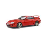 MODELLINO AUTO STATICO SOLIDO TOYOTA SUPRA MK.4 A80 1993 ROSSO SCALA 1:18