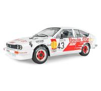 Solido Alfa Romeo GTV6#43 24h Spa 1985 | Diecast - Modellino di auto da corsa con equipaggio del conducente, auto da turismo, scatola con finestra con base in