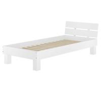 Solido bianco letto/futon 90x200 in Faggio massello con doghe rigide 60.86-09W