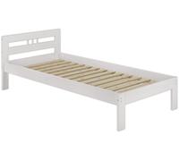 Solido bianco letto in Pino massello 90x200 con doghe rigide curve 60.64-09WFL