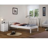 Solido bianco telaio letto in Pino massello 100x200 senza doghe 60.64-10WoR