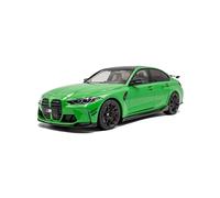 Solido BMW M3 (G80) - Limousine Performance con tetto nero, ala posteriore, pacchetto Aero Diecast Modellino Auto Verde Segnale Uni, 1:18