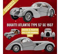 SOLIDO BUGATTI ATLANTIC TIPO 57 SC OPACO ARGENTO 1937 1:18 NUOVO SCATOLA PART...
