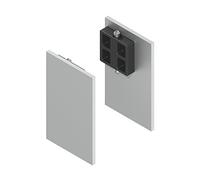 Solido Cap Wall di montaggio per 80, effetto acciaio INOX - 1 paia di legno