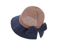 Solido cappello da sole da donna all'aperto casual elegante cappello da sole ragazza cappello da sole 47, Blu marino, Taglia unica