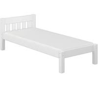 Solido elegante letto bianco 90x200 in Pino con doghe e materasso 60.38-09WM