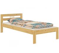 Solido elegante letto in Pino 90x190 con doghe rigide e materasso 60.64-09-190M