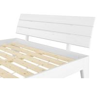 Solido elegante letto matrimoniale bianco140x200 Pino con doghe rigide 60.54-14W