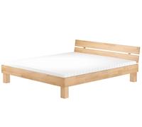 Solido extra largo matrimoniale 180x200 Faggio oliato e 2 materassi 60.86-18M2