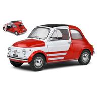 Fiat 500 Abarth "Robe Di Kappa" 1965 White/red 1:18 Model 1801408 SOLIDO
