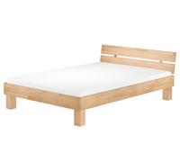 Solido largo letto 140x220 in Faggio con doghe rigide e materasso 60.86-14-220M