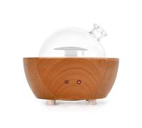 Solido Legno Vetro olio Diffusore umidificatore ad ultrasuoni Il diffusore portatile con 7 colori Luci LED diffusore senz'acqua Spegnimento automatico purificatore d'aria Mini Umidificatore