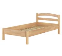 Solido letto 90x200 ANCHE per ANZIANI in Faggio e doghe rigide curve 60.73-09FL