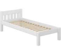 Erst-Holz Solido Letto Bianco per Materasso 90x200 in Pino con doghe rigide 60.38-09W