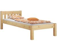 Solido letto classico in pino 90x200 materasso su doghe rigide curve 60.38-09FLM