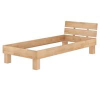 Solido lungo telaio letto/futon 100x220 in Faggio senza doghe 60.86-10-220oR