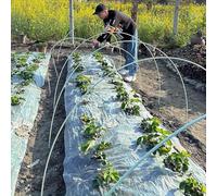 Solido mini tunnel di supporto per arco serra, 50 pezzi, 8 mm, pieghevole, per cortili, cortili, frutteti e vigneti, 2 m, per un facile giardinaggio