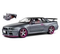 Solido NISSAN SKYLINE GT-R (BNR34) COUPE 1999 GREY 1:18