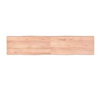 Solido Oak Wood Table Top 180 x 40 cm, Live Edge, superficie trattata, finitura marrone chiaro per desk, cucina, Dining