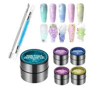 Solido Per Unghie - Colla Per Unghie Finte | Gel Modellante Per Unghie | Con Lampada | Stampo Per Unghie Fai Da Te Styling | Set Per Manicure Con Penna Per Modellare, Costruire E Dipingere