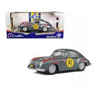 Solido Porsche 356A #147 Panamericana 1954 - Modellino di Auto Diecast, Classica da Corsa, Vernice da Collezione con Numero di partenza, carrozzeria dettagliata, Versione da Corsa Grigia, 1:18