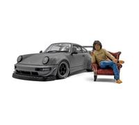 SOLIDO S1807517 1/18 RWB Body Kit (Grigio) con personaggio Mr. Nakai, prodotto finito