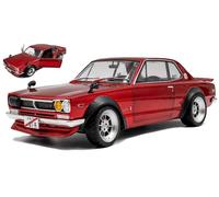 SOLIDO SCALA 1:18 MODELLINO AUTO STATICO NISSAN SKYLINE C10 HAKOSUKA 1970 ROSSO