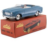 Solido SL1001081 PEUGEOT 403 CABRIOLET BLEU CLAIR CLUB SOLIDO 1:43 Modellino
