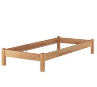 Solido telaio letto futon 100x220 Faggio senza doghe e materasso 60.84-10-220oR