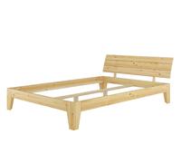 Solido telaio letto Pino massello 140x220 senza doghe e materasso 60.62-14-220oR